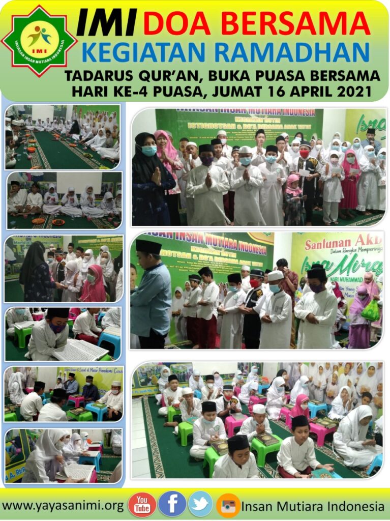 Doa & Buka Bersama pada Acara Istighosah Tanggal 16/04/2021