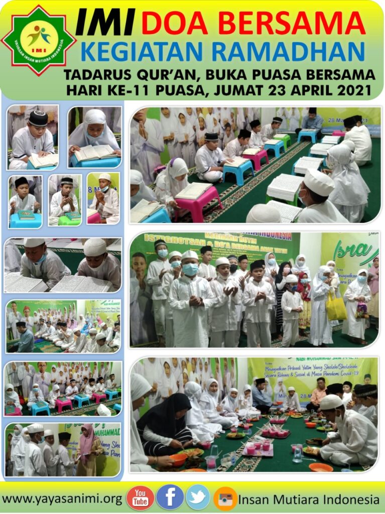 Alhamdulillah Buka Bersama Adik Yatim, Tadarus,Dan Doa Bersama Berjalan Dengan Lancar 23/4/2021