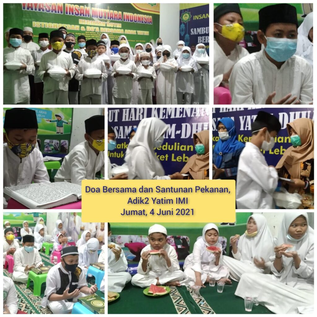 Giat rutinitas Doa Bersama anak Yatim YIMI 4/6/2021