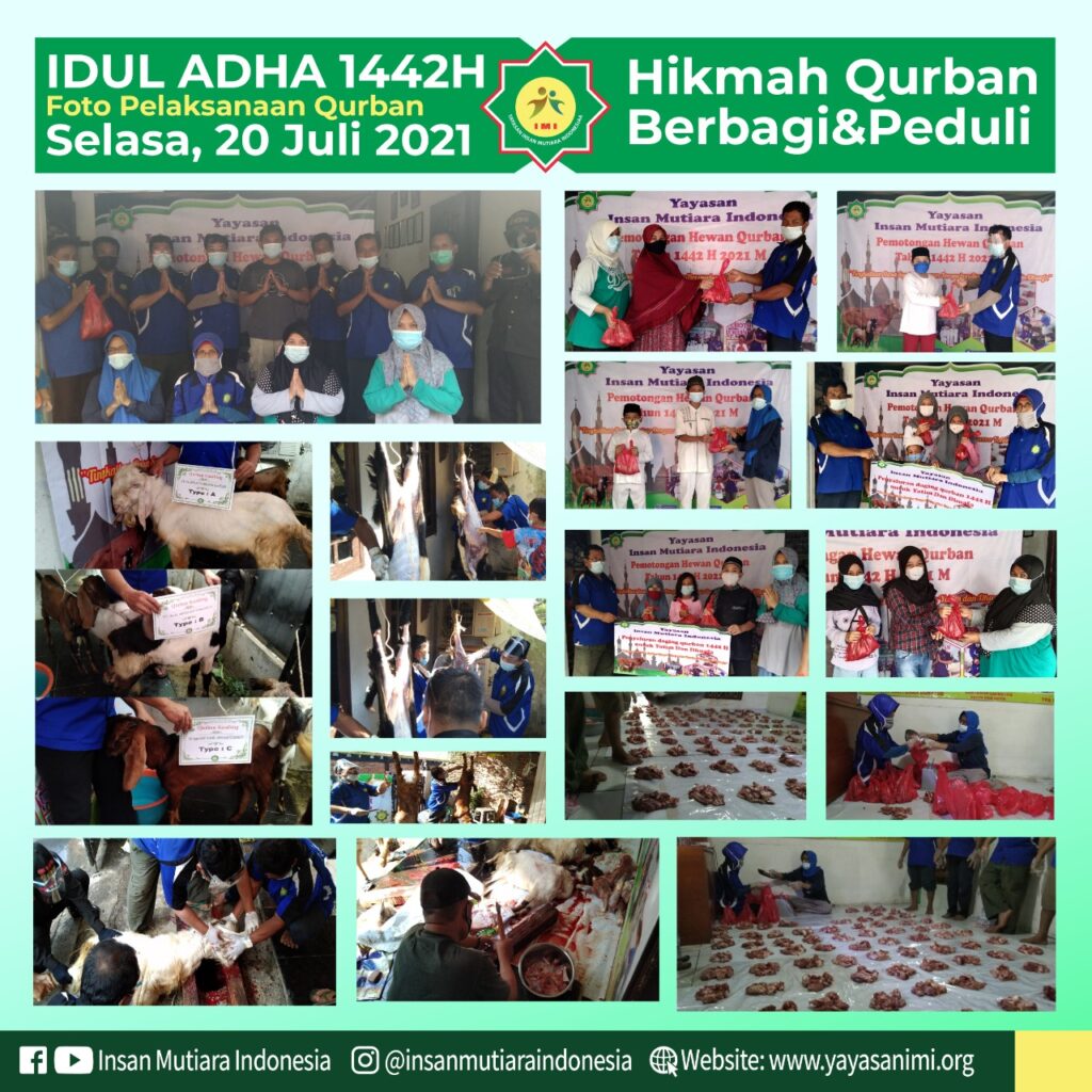 Pemyembelihan dan pembagian daging Qurban IDUL ADHA 1442 H/ 20 JULY 2021