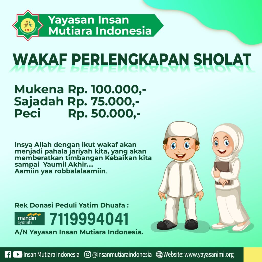 Progam Wakaf Perlengkapan Sholat Yatim
