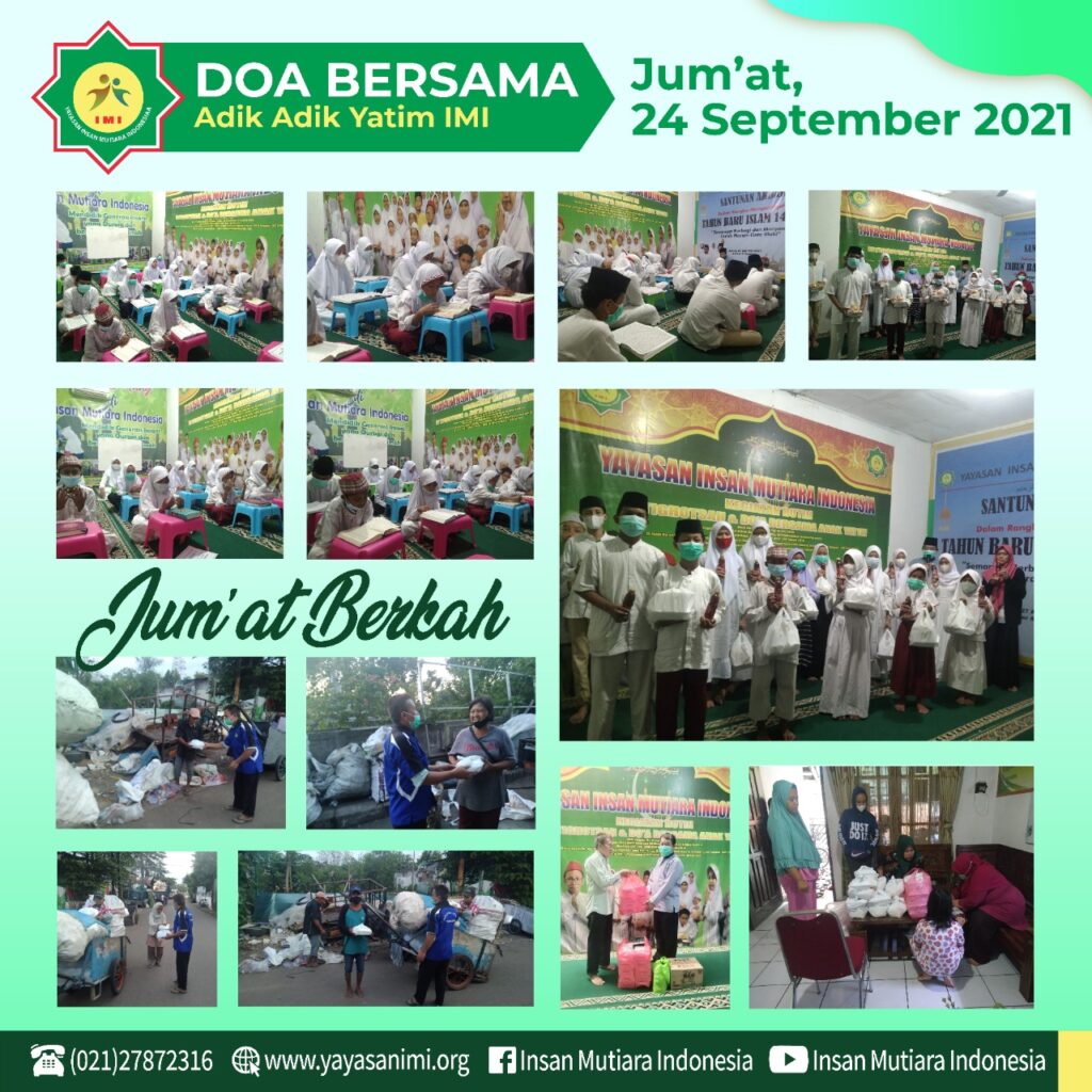 Doa Bersama Adik-Adik Yatim YIMI Jumat, 24 September 2021