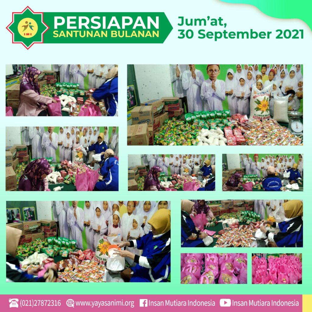 Persiapan Santunan Bulanan Jumat, 01 Oktober 2021
