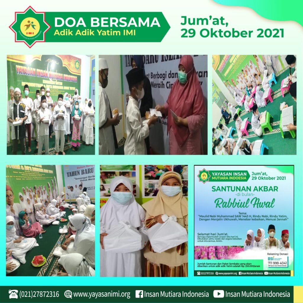 Doa Bersama Adik-Adik Yatim Imi Jumat, 29 Oktober 2021