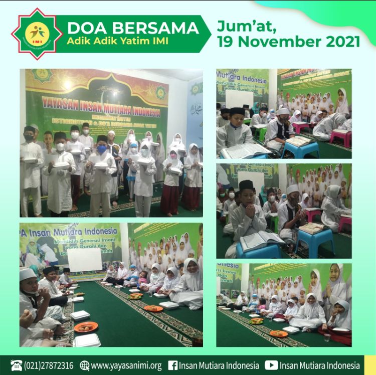 Doa Bersama Adik-Adik Yatim Imi Jumat, 19 November 2021