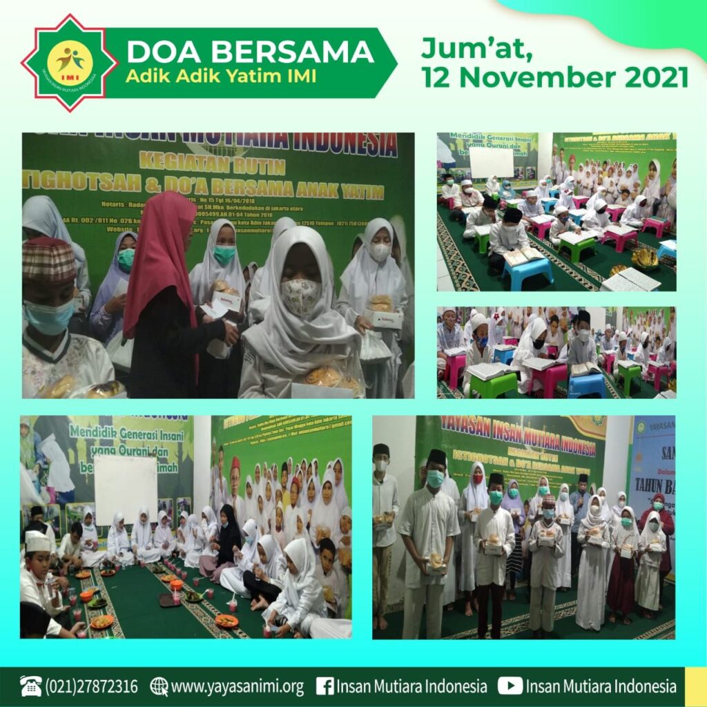 Doa Bersama Adik-Adik Yatim Imi Jumat, 12 November 2021