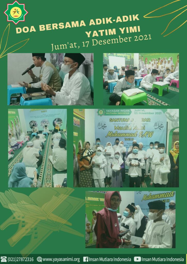 Doa Bersama Adik-Adik Yatim Yimi Jumat, 17 Desember 2021