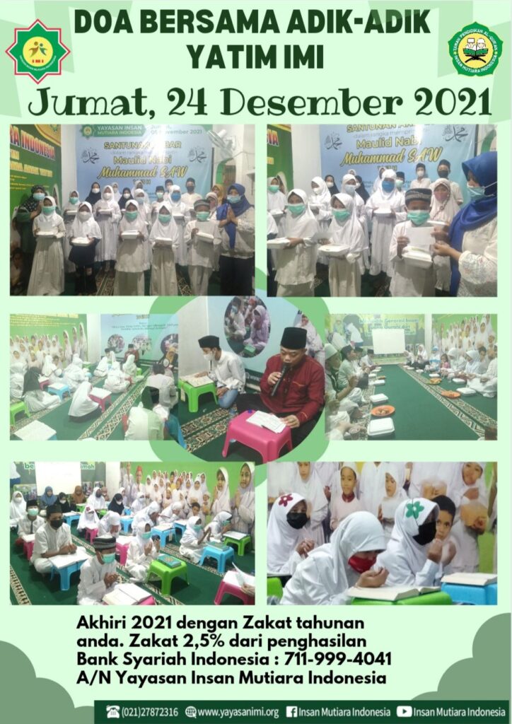 Doa Bersama Adik-Adik Yatim Yimi Jumat, 24 Desember 2021