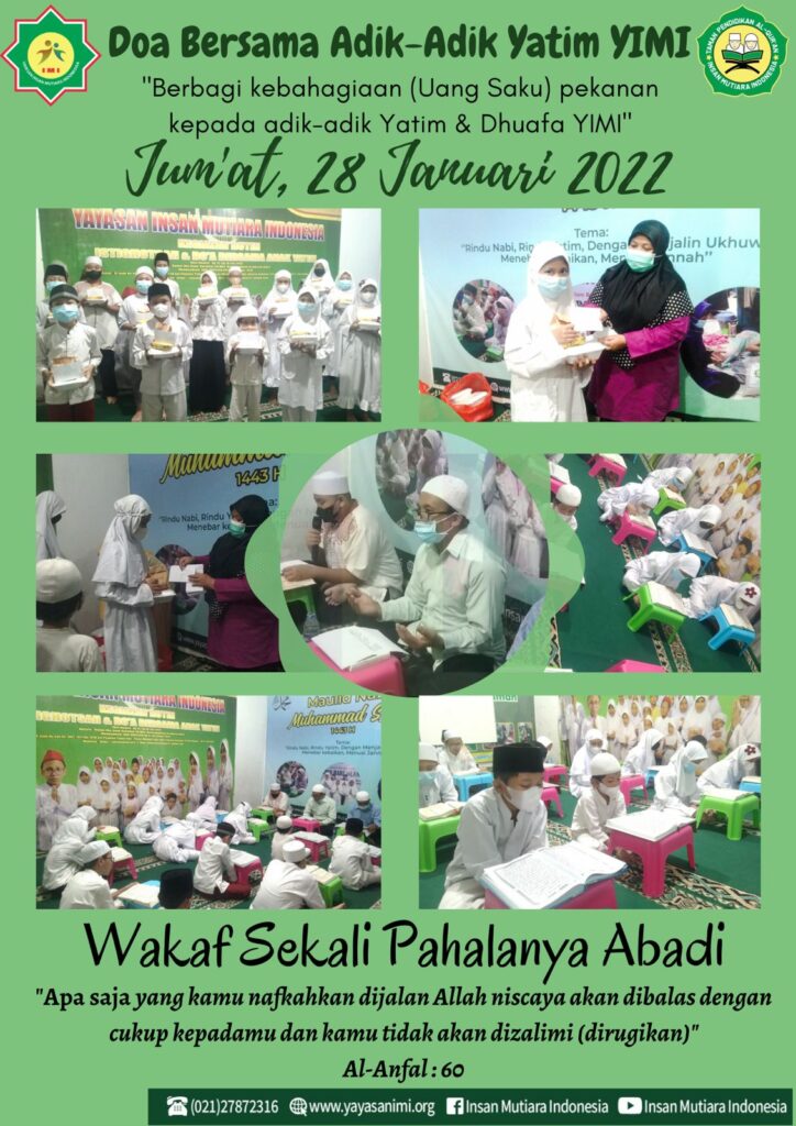 Doa Bersama Adik-Adik Yatim Yimi Jumat 28 Januari 2022