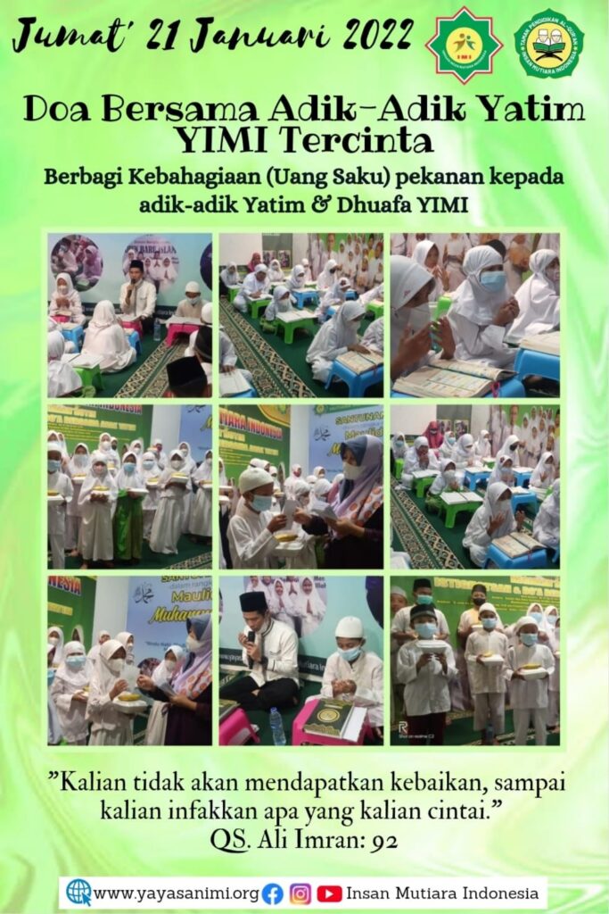 Doa Bersama Adik-Adik Yatim Yimi, Jumat 21 Januari 2021