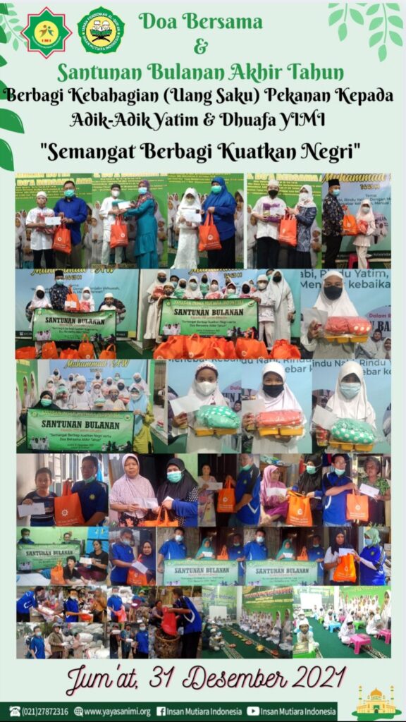 Doa Bersama Dan Santunan Bulanan Akhir Tahun Jumat 31 Desember 2021