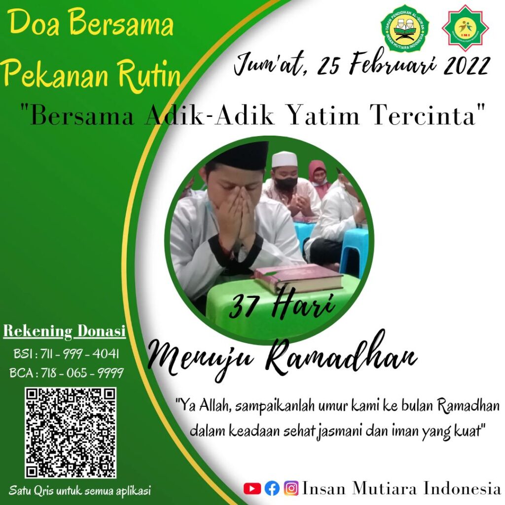Doa Bersama Adik-Adik Yatim Yimi Jumat, 25 Februari 2022