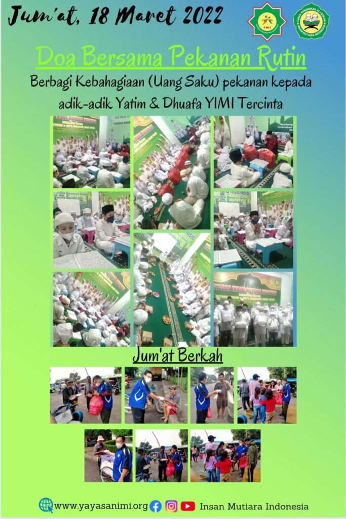 Doa Bersama Adik-Adik Yatim Yimi, Jumat, 18 Maret 2022