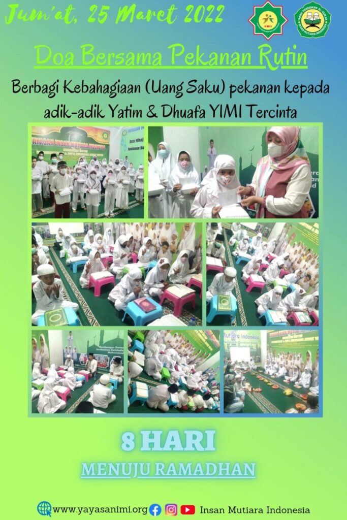 Doa Bersama Adik-Adik Yatim Yimi Jumat, 25 Maret 2022