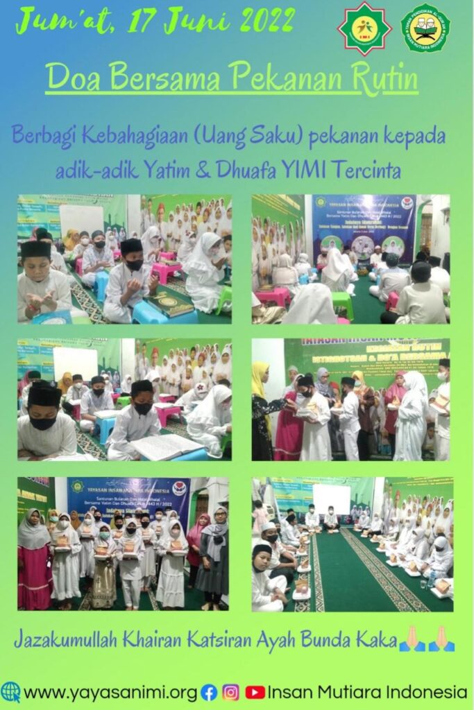 Doa Bersama Adik-Adik Yatim Yimi, Jumat 17 Juni 2022