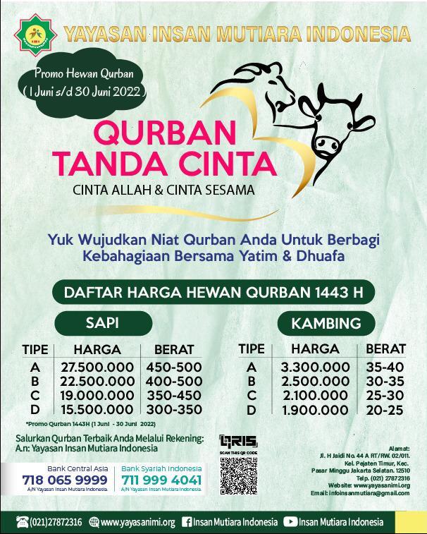 QURBAN PROMO 1443 H YAYASAN IMI (1 JUNI s/d 30 JUNI 2022)